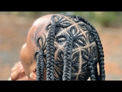 1.8 million Butterfly 🦋 Knotless boxbraids/ How to do Butterfly design