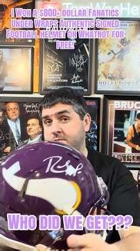 I won a $800+ Fanatics Under Wraps Authentic Signed Football Helmet on WhatNot for free! #shorts