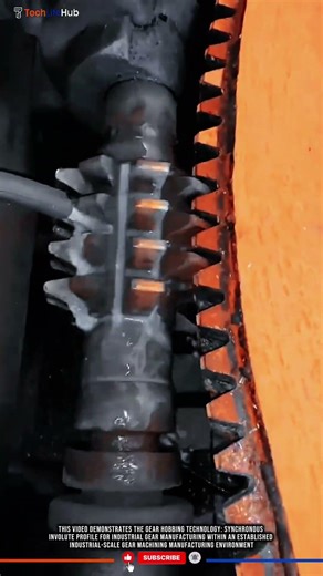 Gear Hobbing Technology: Synchronous Involute Profile for Industrial Gear Manufacturing #tech
