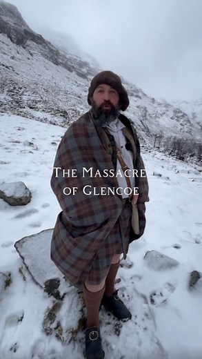 Today is the anniversary of the massacre of Glencoe, 13th February 1692. Glencoe is known for its haunting past as well as its wild beauty. The infamous massacre that took place here in 1692 is a tragic and poignant chapter in Scottish history, and a key moment in the story of the Jacobites. The song I am singing is “The Massacre of Glencoe” by the Corries. A full length “virtual tour” talking about the massacre in more detail will be available to watch for subscribers later this week. To learn 