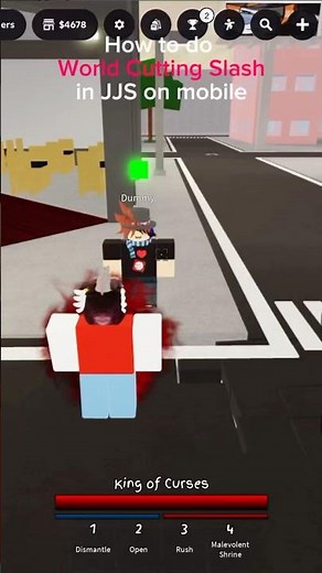 How to do World Cutting Slash in JJS on mobile #roblox #jujutsushenanigans