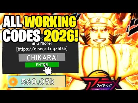 ALL WORKING CODES FOR ANIME FIGHTING SIMULATOR ENDLESS IN 2026! ANIME FIGHTING SIMULATOR ENDLESS