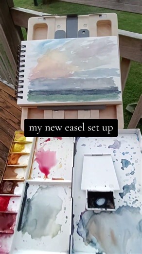 New pleinair set up. #watercolor #pleinair #nzartist