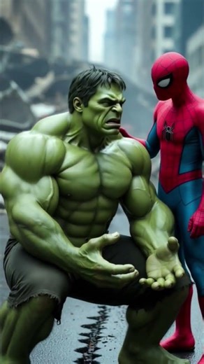 Jab taqat aur dosti ek saath ho||tab hero nahi legend bante hain #shortsfeed#hulk #spiderman#aiart
