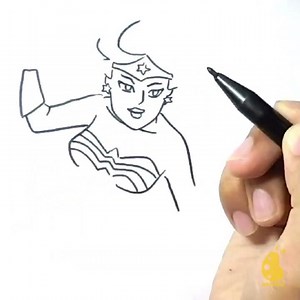 How to Draw wonder woman #Shorts