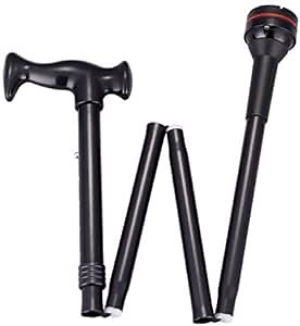 Dr. Cane Adjustable Cane Portable Walking Stick with 360 Degree Pivoting Base, Black, 29" to 39"
