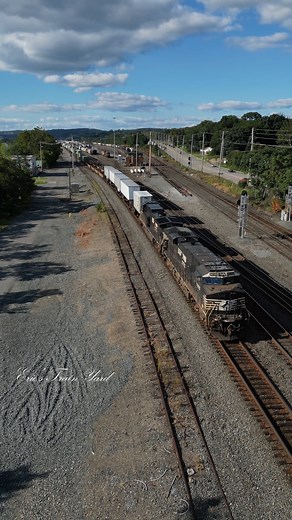 Norfolk Southern Conway Yard using a drone to speed up a train exiting the yard and catch the yard slug coming by. #reels #trains #railway #norfolk | Eric’s Train Yard