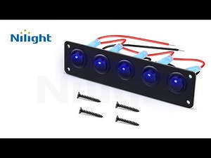 Nilight 5 Gang 3 Pin Rocker Panel