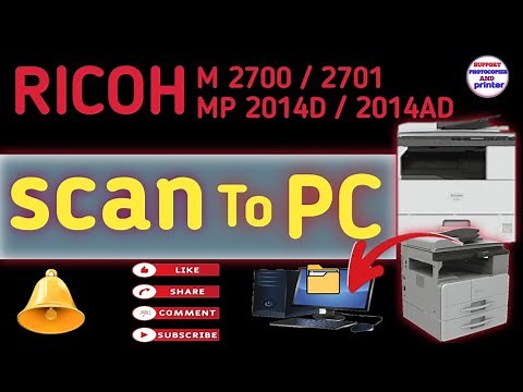 Ricoh MP 2014 /2014d /2014ad ll Scan to folder setup.M 2700.M2701.How to configure scan to folder ?