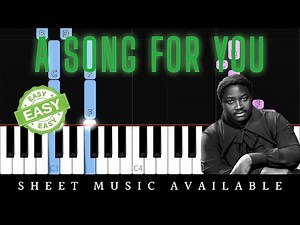 Donny Hathaway - A Song For You (Easy Piano Tutorial) + Lyrics