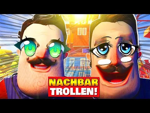 NEIGHBOR TROLLING 9.0! (with TWO neighbors!) | Hello Neighbor: Full Version