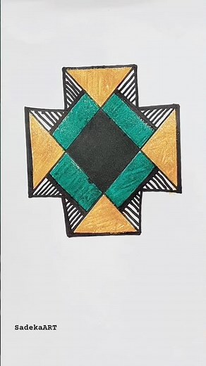 Easy Geometric Drawing Tutorial | Simple Creative Art for Beginners | Satisfying Pattern Design