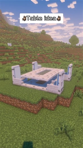 Aesthetic Pale Oak Table Idea in Minecraft! 🪑✨