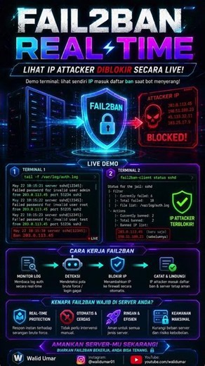 🚨 IP attacker diblokir otomatis... dan Anda bisa melihatnya secara LIVE!