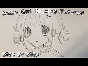 Learn to Draw “kawaii” Anime Girl in 5 Minutes! | step-by-step | EASY beginner friendly!