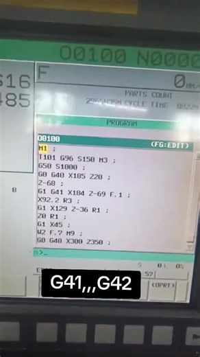 #cncmachinist #cncmachine #g41 #g42 #lathe | cnc machine