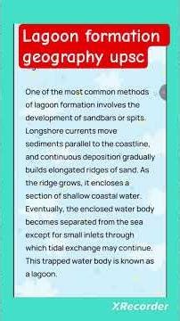 lagoon formation geography upsc