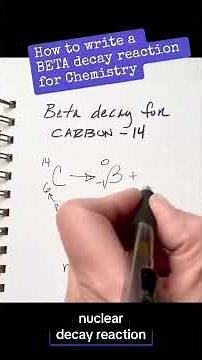 How to write a beta decay reaction #betadecay #radioactivedecay #chemistryeducation