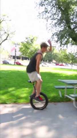 This unicycle trick pushes control to the limit
