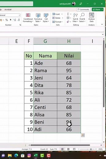Cara mengurutkan data pada Microsoft Excel #excel #belajarexcel #exceltips #exceltricks