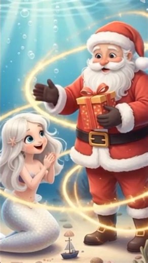 Little Mermaid Meets Santa Claus 🧜‍♀️🎅Christmas Story #jalpari #urdustory #cartoon #chirstmas #aiart