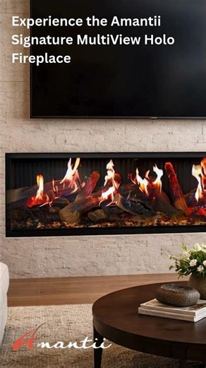 The Most Realistic 3-Sided Holographic Electric Fireplace | Amantii Signature MultiView Holo