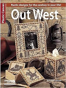 Leisure Arts Plastic Canvas Out West Cross Stitch Book, Plastic Canvas Books and Patterns, Patterns, Books, Crafts