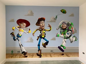 9.4K views · 393 reactions | Glow-In-The-Dark "Classic Toy Story" Artwork Hand-Painted over 4 days for a brilliant family in Staffordshire! Wall Size: 2.5m x 3m Duration: 4 Days Location: Staffordshire Price: *Premium* (Contact for info) | Mr Murals | Facebook