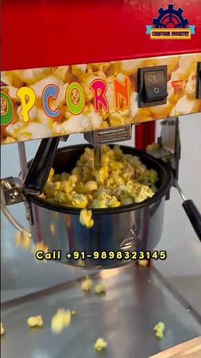 New Popcorn Maker 2025 Model | Automatic Popcorn Making Machine | Creature Industry 📞+91-9898323145