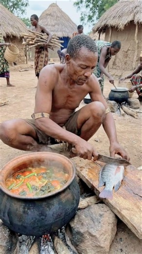 Wild Village Cooking! African Tribe Preparing Fresh Tilapia Fish! #triballife #tribalcooking