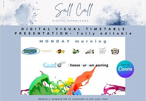 Visual Timetable Presentation, Reception Class, Teacher, EYFS, Perfect for ASD Learners, Easily Editable, Digital Download, Back to School - Etsy UK