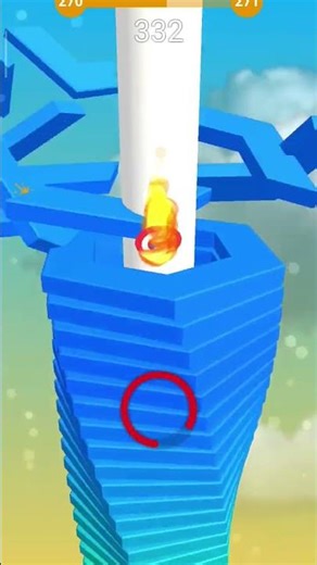 🌋 “Stack Ball Volcano Eruption – Tower in Lava Blast!”