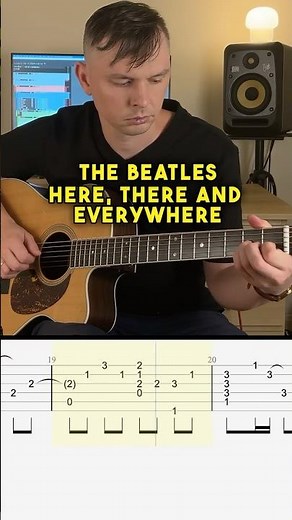 The Beatles - Here, There and Everywhere | Acoustic Guitar Cover with Tabs | Guitar Lesson