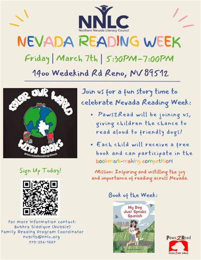 Northern Nevada Literacy Council promotes Nevada Reading Week