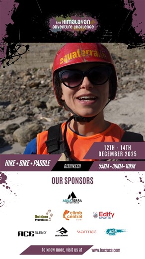From Brazil to Rishikesh — Mariana took on her first Himalayan Adventure Challenge with us. Are you joining the tribe - 12 to 14 December? www.hacrace.com #HAC2025 #HimalayanAdventureChallenge #HikeBikePaddle #AdventureRaceIndia #MultisportChallenge #AdventureCommunity #RishikeshEvents #OutdoorIndia #AdventureTravel #EnduranceIndia #HimalayanAdventureChallenge #HAC2025 #HikeBikePaddle #outdoortravelgear #aceblend #edifysports #climbcentraldelhi #warmee #seatosummitindia | Aquaterra Adventures