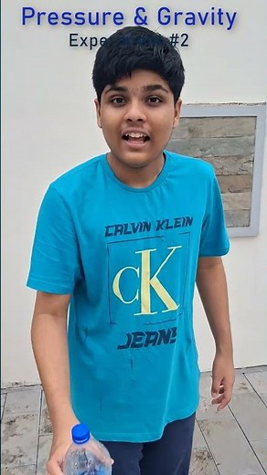 Pressure and Gravity Experiment by a School Student