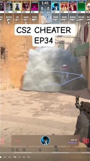 CS2 CHEATER EP 34 - WALLHACK #shorts