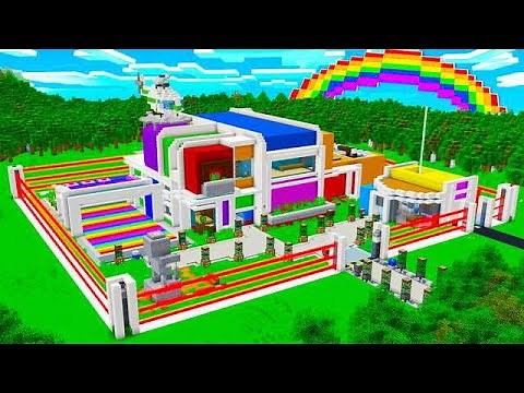 WORLD'S MOST ADVANCED MINECRAFT RAINBOW HOUSE!
