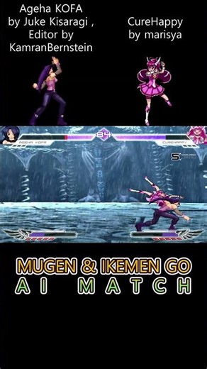 【MUGEN Ikemen GO】Ageha Hayate vs Cure Happy #mugen #ikemengo #games #aimatch