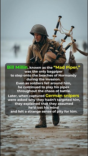 Mad Piper on the beaches of Normandy! #history #war | War in Seconds