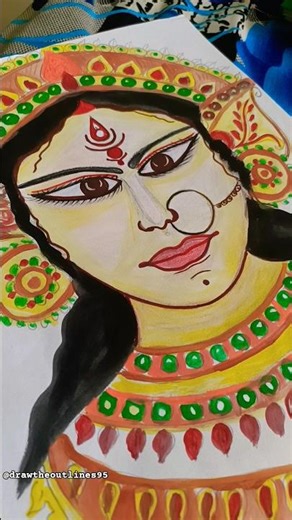 how to draw Durga maa #art #drawing #sorts #satisfying #durgamaa