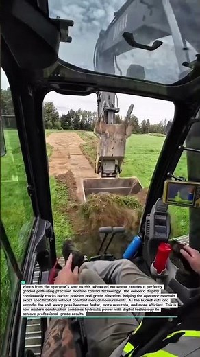 Smart Excavator Grading with GPS Precision! #Excavator #GPSGrading #Construction
