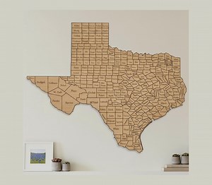 Texas Maps With Counties Outline SVG DXF Files Cut Files United States of America Vector Files Texas Vector Map Clip Art for Laser Cutting - Etsy