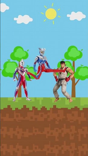 High-Caliber Showdown in NYC: Guile Guns Down Ultraman Tiga and Zero