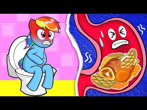 MY LITTLE PONY Rainbow Dash And Toilet Story | Stop Motion Paper