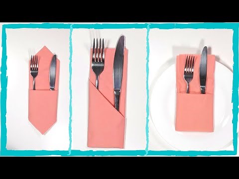 The 3 easiest and fastest ways to fold napkins for your cutlery.❤️❤️