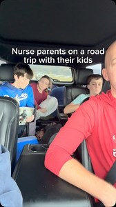 1.2M views · 787 reactions | Nurse parents on a road trip with their kids #nurse #humor #marriage #parents #children #roadtrip | LavNurse | Facebook