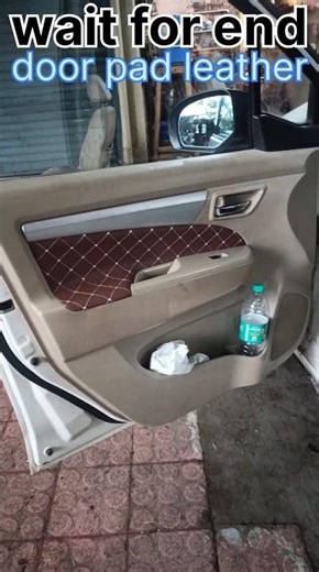 how to wrap leather your cars interior door panels #shorts #ytshorts #leather #interrior