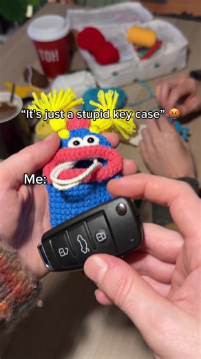 Puffy Crochet Car Key Cover Tutorial