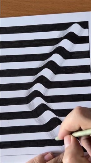 How to draw a 3D hill #drawing #3d #howtodraw #art
